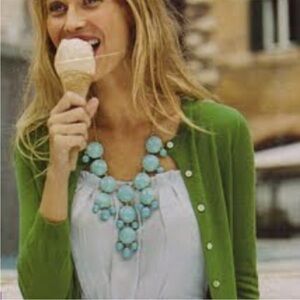 J. Crew Light Green Bubble Necklace
